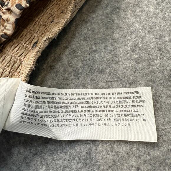 Women's Abercrombie & Fitch Leopard Print Smock Bottom Blouse Size Small - Picture 6 of 11